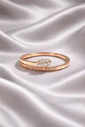 Каблучка з червоного золота з фіанітами 16500 17 - мініатюра 5