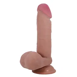Фалоімітатор на присосці BAILE Sliding Skin 8.1 Flesh, TPR Baile BW-008017LP 102658 - мініатюра 8