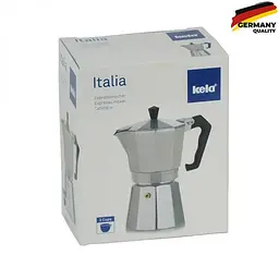 Кавоварка гейзерна KELA Italia 150 мл 3 чашки (10590) срібляста - мініатюра 5