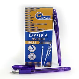 Ручка масляна J.Otten Easy Office, 0.7 мм, фіолетова, 12 шт., 1101-5022A.NI (українською)