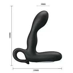 Масажер простати - Pretty Love Barrack Prostate Stimulator Black - мініатюра 5