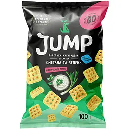 Снек вафлі кукурудзяні Jump зі смаком сметана з зеленню 100 г