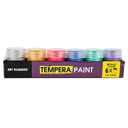 Набір фарб TEMPERA Metallic Art Rangers PT23.06015.A водорозчинні, 6 кольорів, 15 мл