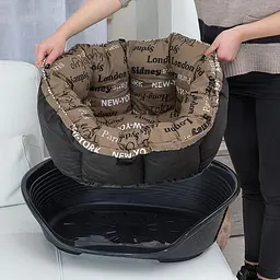 Подушка та пластиковий лежак для собак та котів Ferplast SOFA' (FR70222999) - мініатюра 6