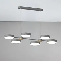 Люстра підвісна світлодіодна Sirius B X13284/6 GREY+WOOD сіра