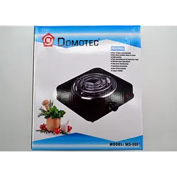 Плита електрична однокомфоркова спіральна Domotec MS-5801 1000W електроплита СІРА - мініатюра 3