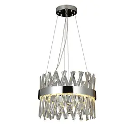 Люстра стельова LED Levistella 909LXL3009 CR 400MM, 25W, хром, прозоре скло, сучасний стиль для дому
