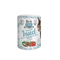 Ласощі для котів Brit Care Cat Snack Superfruits Insect комахи 100 г (100652/555703)
