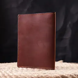 Обкладинка на паспорт у вінтажній шкірі Карта Grande Pelle 16772 світло-коричнева - мініатюра 8