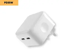 Сетевое зарядное устройство блок питания для ноутбука и планшета XPRO Dual type-C port 35W 3.0A белый (33038-01) - миниатюра 2