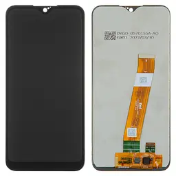 Дисплей для Samsung A015 Galaxy A01, A015M Galaxy A01, чорний, Best, без рамки, , з широким конектором