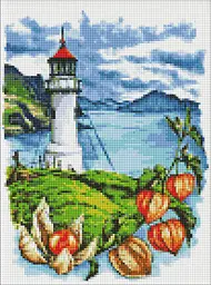 Алмазна мозаїка/вишивка Маяк з фізалісами 30*40 см Ідейка AMO 7629
