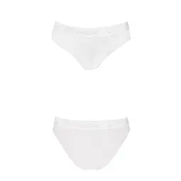 Трусики з широкою гумкою і мереживом Passion PS001 PANTIES M, white - мініатюра 4