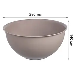 Миска Stars Plast кругла матова какао 5 л (94210/как) - мініатюра 2