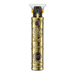 Тример акумуляторний для бороди та волосся VGR V-097 з LED дисплеєм Gold