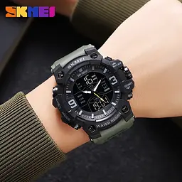 Годинник чоловічий наручний спортивний Skmei 2222 (Зелений) - мініатюра 4