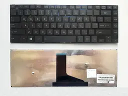 Клавіатура для ноутбуків Toshiba Satellite C40-A, C45-A, L40-A, L45-A series чорна з чорною рамкою RU/US
