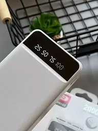 Універсальна мобільна батарея XO PR163 20000mAh (Білий) - мініатюра 8