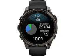 Спортивний годинник Garmin Fenix 8 47mm AMOLED Sapphire Carbon Gray DLC Titanium w. Black/Pebble Gray S. Band (010-02904-20/21) - мініатюра 4