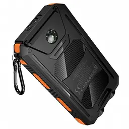 Зовнішній акумулятор Power Bank HOCO J164 Platinum Solar 8000 mAh 10 W, із сонячною панеллю та LED-ліхтариком - мініатюра 3