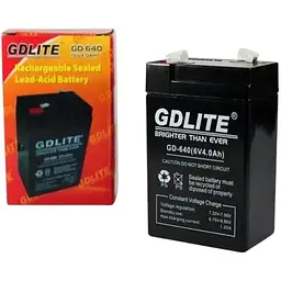 Свинцево-кислотний акумулятор Gdlite GD-640 6V 4.0Ah (51890) - мініатюра 2