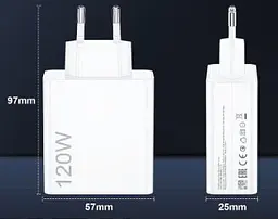 Зарядний пристрій Xiaomi 120W Оriginal MDY-12-EH Адаптер живлення без кабелю | Швидка зарядка QC/PD - мініатюра 4