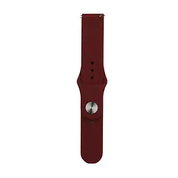 Ремінець Silicone 20 mm Watch Active/Galaxy S4 42 mm/Gear S2/Xiaomi Amazfit Burgundy - мініатюра 2