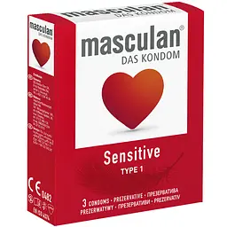 Презервативи Masculan Sensitive Тип 1 ніжні 3 шт. - мініатюра 2