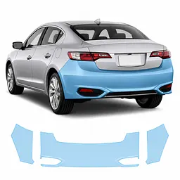 Антигравійна захисна бронеплівка за лекалами для Acura ILX I facelift 2016-2018 - задній бампер