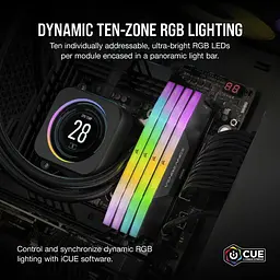 Модуль пам'яті Corsair DDR5 32GB (2x16) 6000MHz Vengeance RGB Black (CMH32GX5M2M6000Z36) - мініатюра 4