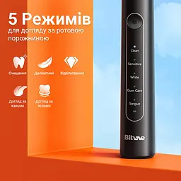 Електрична зубна щітка, що обертається з футляром Bitvae R2 8 насадок Black - мініатюра 5