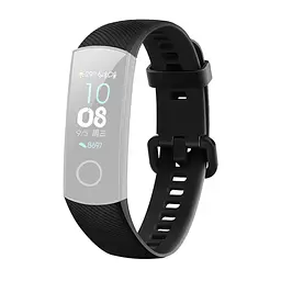Ремінець для фітнес-браслета MIIQNUS для Honor Band 4 і 5 чорний - мініатюра 2