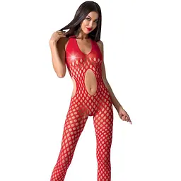 Бодістокінг Passion BS065 комбінезон велика сітка S/M/L red