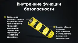 Акумулятор Nitecore 21700 NL2160 6000mAh Li-Ion Жовтий (2464831101) - мініатюра 8