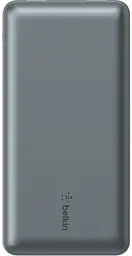 Акумулятор портативний літій-іонний Power Bank 10000мА·год 15Вт 2хUSB-A/USB-C cірий Belkin teh0019295
