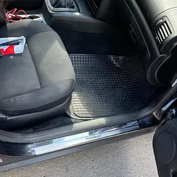 Накладки на пороги для Volkswagen Passat B5 1996-2005 Нержавіюча сталь із загином та Логотипом 4 шт (Premium P-VW19) - мініатюра 3