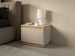 Тумба приліжкова Perfect Home Роял / Royal S54 з 1 шухлядою Бежевий (PFH-091296)