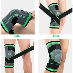 Бандаж на коліно спортивний наколінник еластичний компресійний Knee Support - мініатюра 2