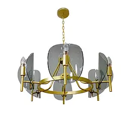 Люстра стельова Levistella 756LPR0032-6 GD+BK, E14, золото/чорний, сучасний стиль для дому