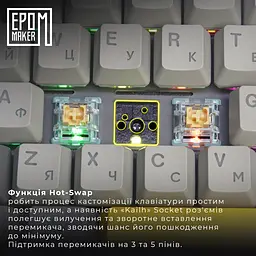 Клавіатура Epomaker TH80 PRO V2 Sea Salt Silent Black механічна бездротова (TH80-PROV2-B-SS) - мініатюра 8