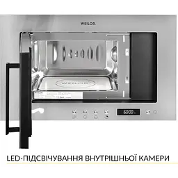 Вбудована мікрохвильова піч Weilor WBM 2041 GSS - мініатюра 2