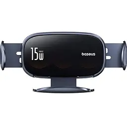  Автотримач із бездротовою зарядкою Baseus LightChaser Series Triple-Coil Wireless Charging Electric Car Mount Cluster Black - мініатюра 2