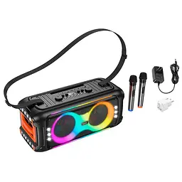 Портативна акустика Hoco HA9 Kayman dual-mic outdoor BT5.4 40W караоке з 2 мікрофонами бездротова - мініатюра 6