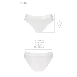 Трусики з прозорою вставкою Passion PS006 PANTIES XL, white - мініатюра 5