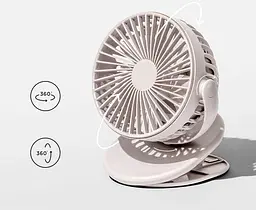 Портативний вентилятор Solove Clip Fun F3 Silver - мініатюра 5