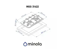 Газова варильна поверхня Minola MGG 31422 WH - мініатюра 3