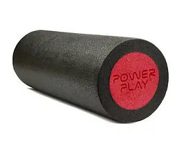 Масажний ролик (роллер) гладкий PowerPlay 4021 Fitness Roller Чорно-червоний (45x15 см) (PP_4021_Bl/Red_(45*15))
