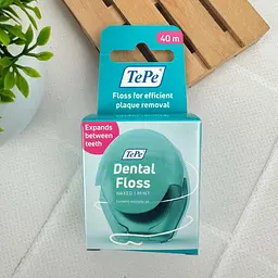Зубна нитка TePe Dental Floss вощена, що розпушується (м'ята), 40 м - мініатюра 2