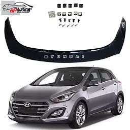 Дефлектор капоту мухобійка для Hyundai i30 2012-2017 HYD39
