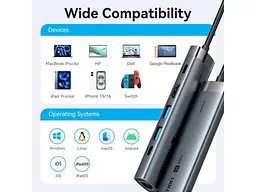 Мультипортовий адаптер Vention Hub 6-in-1 100W (TGNHB) - мініатюра 3